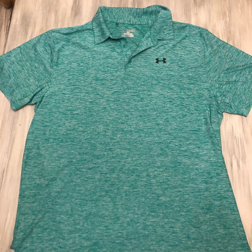 Green under armour polo